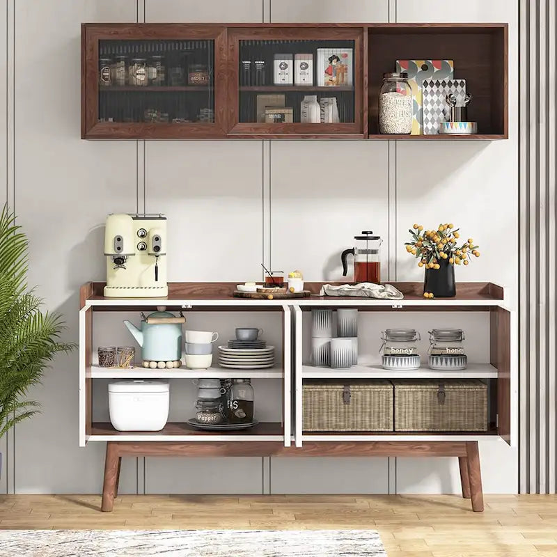 Buffet de rangement de 55 pouces avec portes