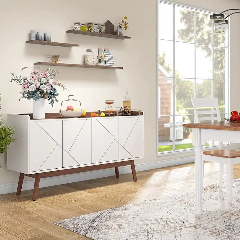 Buffet de rangement de 55 pouces avec portes