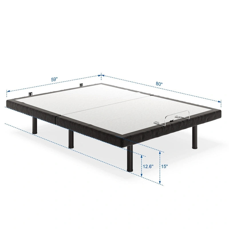 Lit ajustable Zéro Gravité avec massage et télécommande sans fil