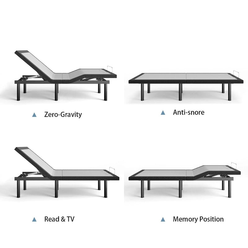 Lit ajustable Zéro Gravité avec massage et télécommande sans fil