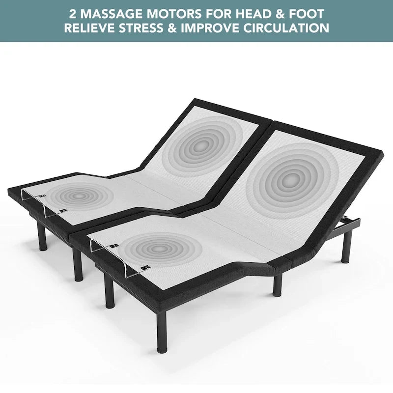Lit ajustable Zéro Gravité avec massage et télécommande sans fil