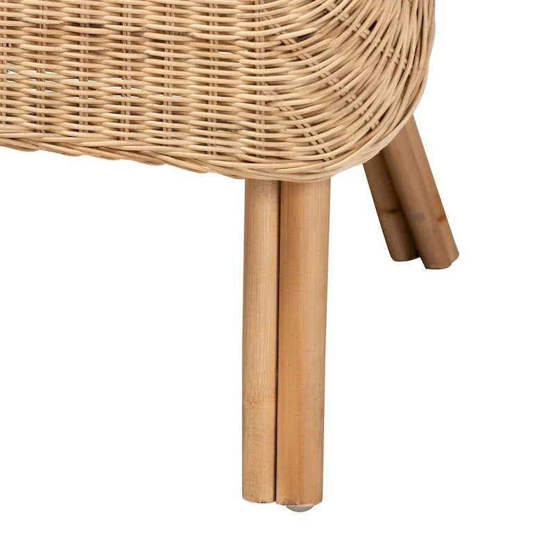 Fauteuil moderne en rotin naturel de style bohème