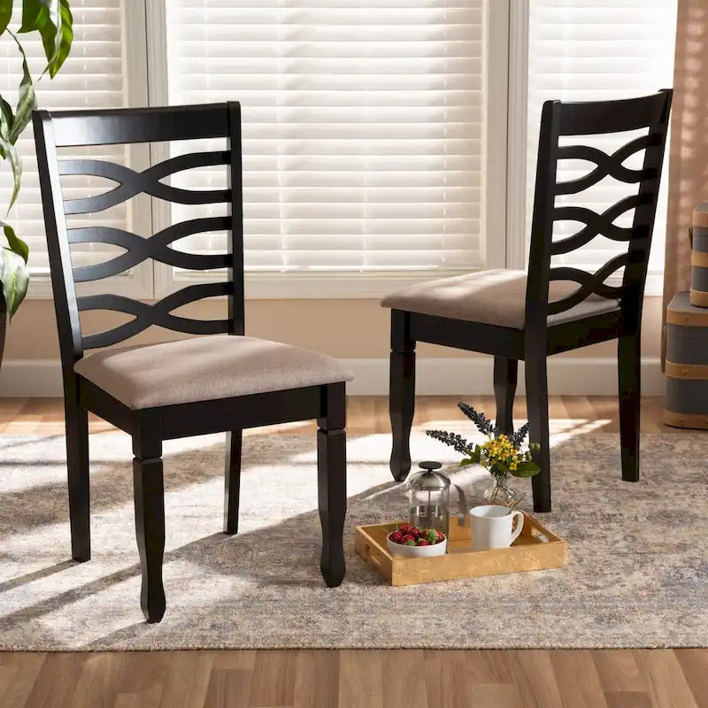Lanier Modern and Contemporary 2-Piece Wood Dining Chair Set