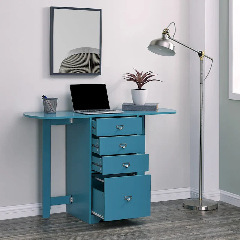 Bureau de bricolage et organisateur pliant blanc