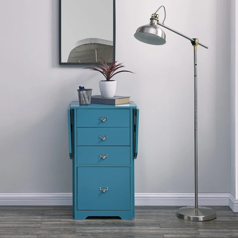 Bureau de bricolage et organisateur pliant blanc