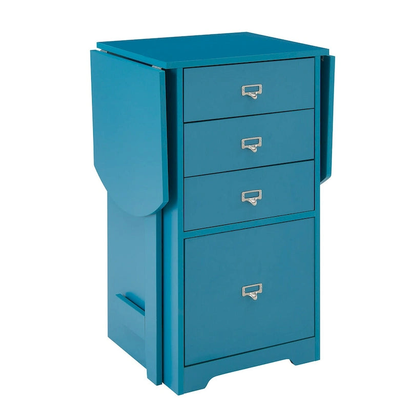 Bureau de bricolage et organisateur pliant blanc