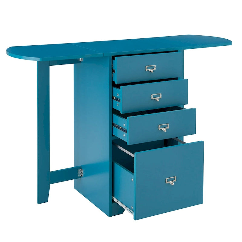 Bureau de bricolage et organisateur pliant blanc