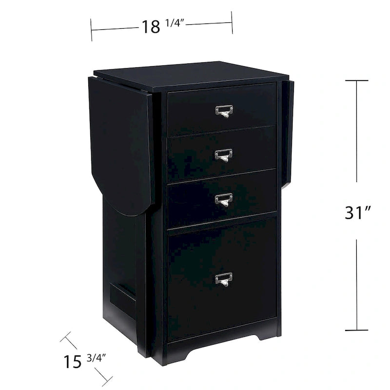 Bureau de bricolage et organisateur pliant blanc