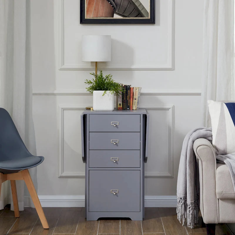 Bureau de bricolage et organisateur pliant blanc