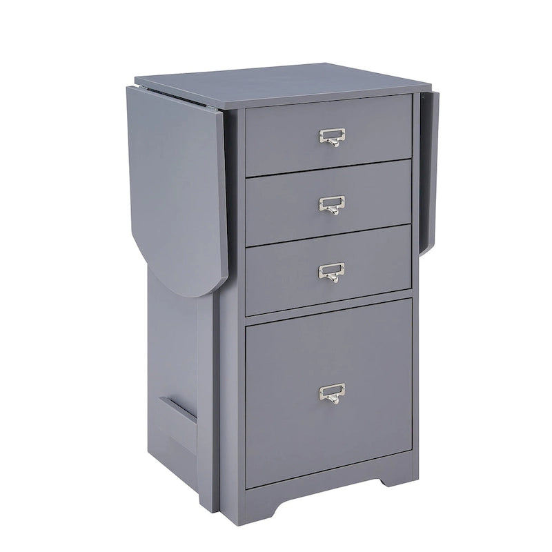 Bureau de bricolage et organisateur pliant blanc
