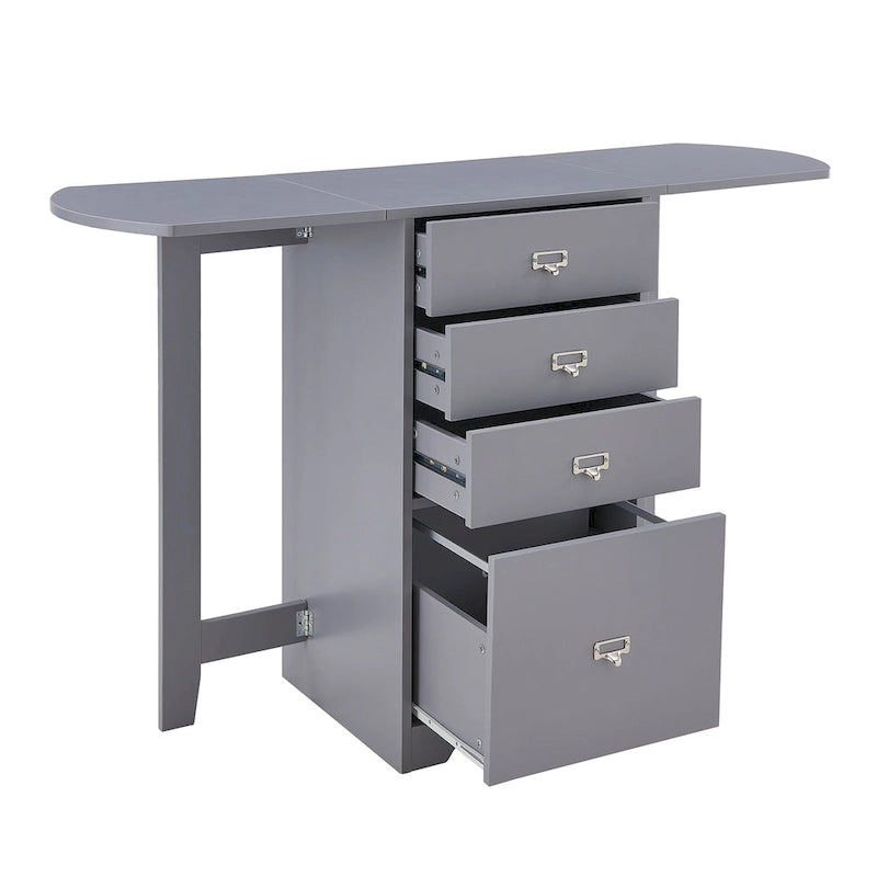 Bureau de bricolage et organisateur pliant blanc