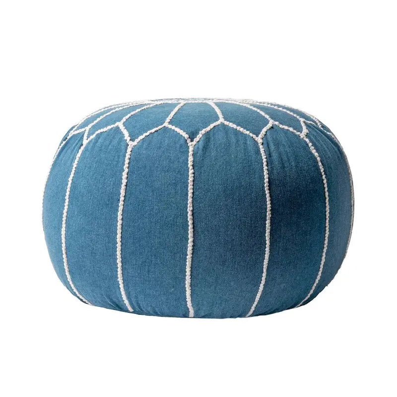 Pouf ottoman en coton marocain