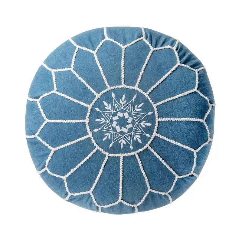 Pouf ottoman en coton marocain