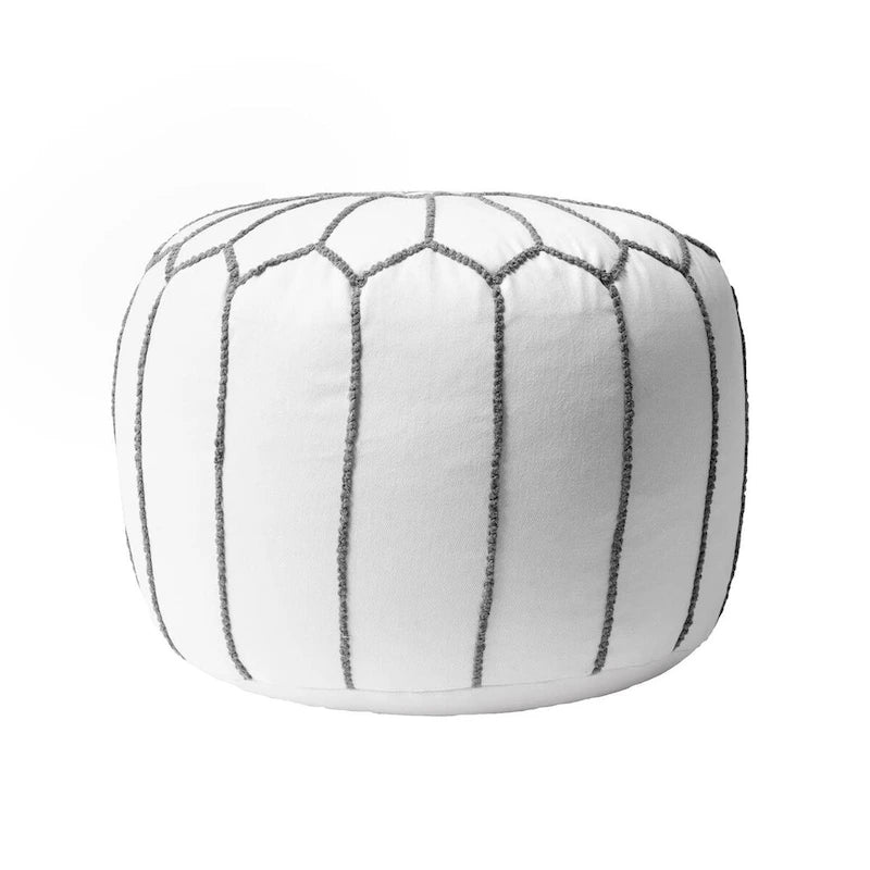Pouf ottoman en coton marocain