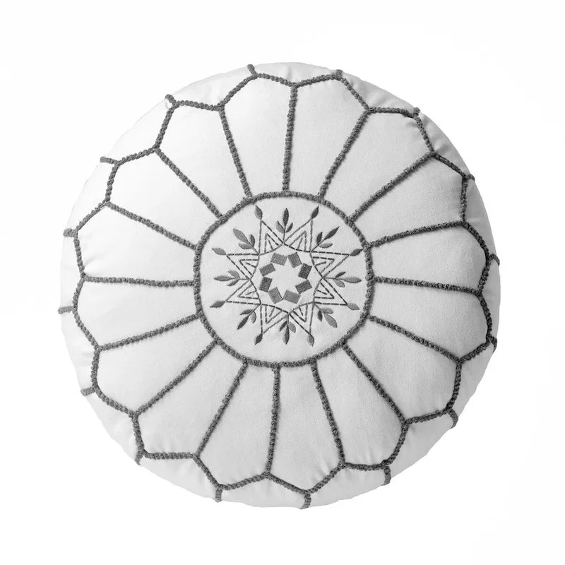 Pouf ottoman en coton marocain
