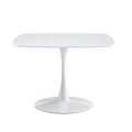 Table de salle à manger ronde en MDF avec pieds en métal