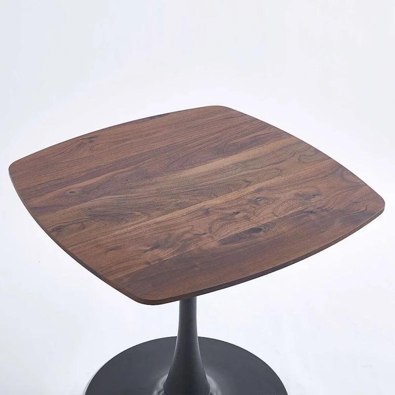 Table de salle à manger ronde en MDF avec pieds en métal