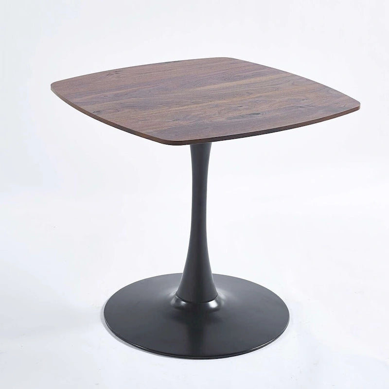 Table de salle à manger ronde en MDF avec pieds en métal