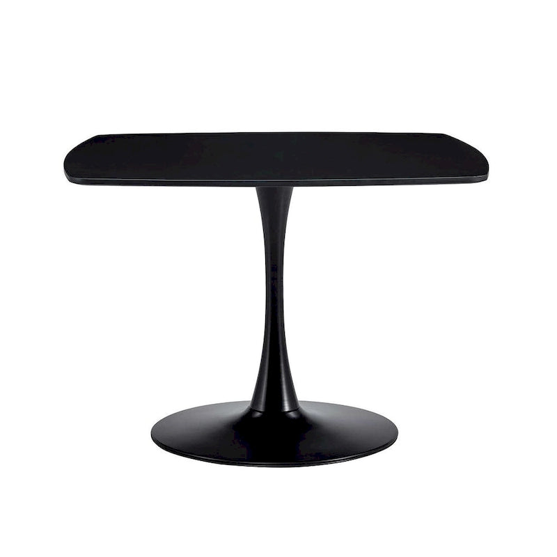Table de salle à manger ronde en MDF avec pieds en métal
