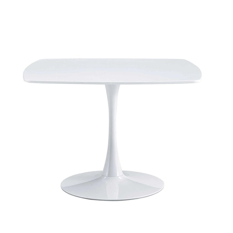 Table de salle à manger ronde en MDF avec pieds en métal