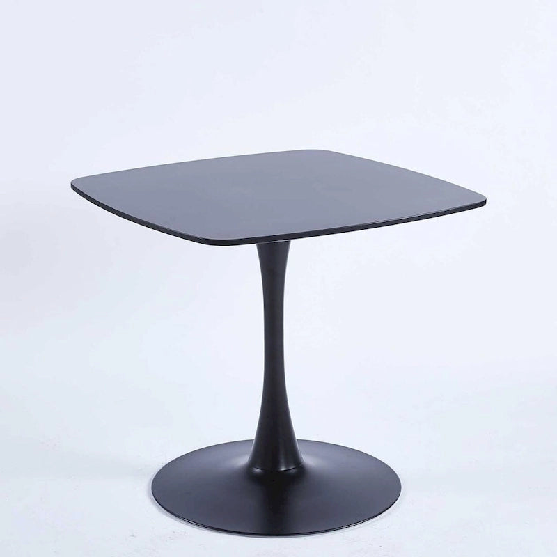 Table de salle à manger ronde en MDF avec pieds en métal