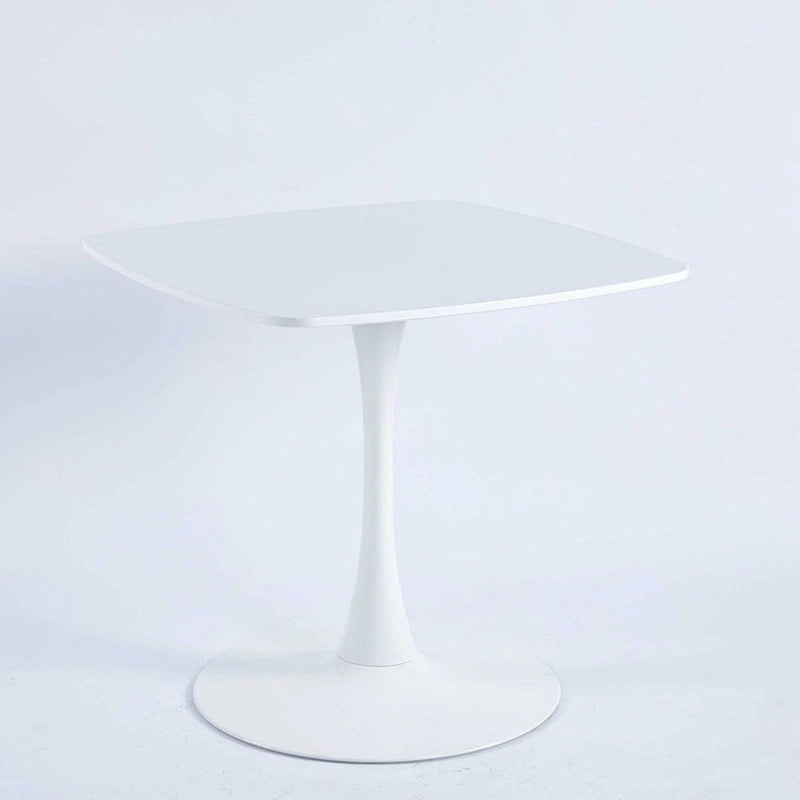 Table de salle à manger ronde en MDF avec pieds en métal