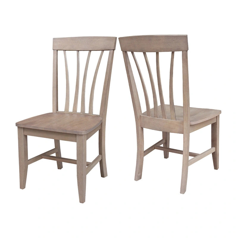 Chaise de salle à manger Fanback en bois massif