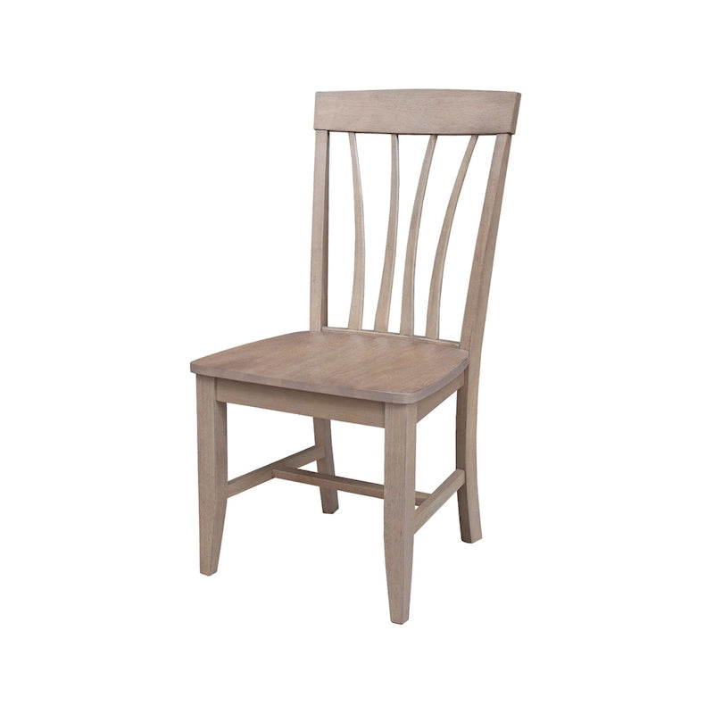 Chaise de salle à manger Fanback en bois massif