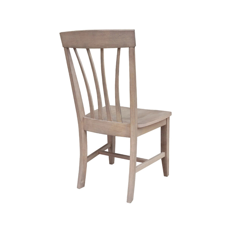 Chaise de salle à manger Fanback en bois massif