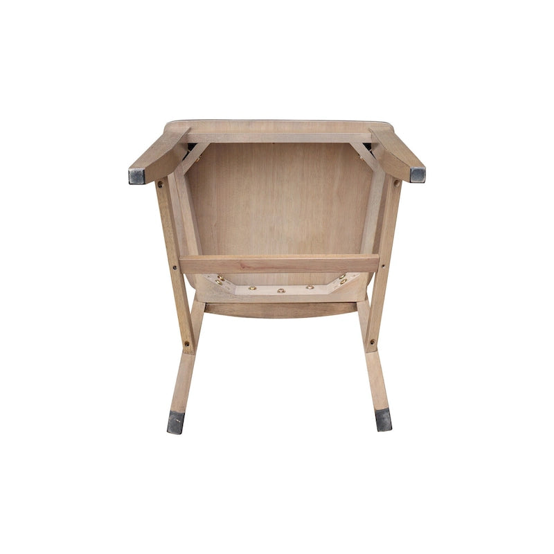 Chaise de salle à manger Fanback en bois massif