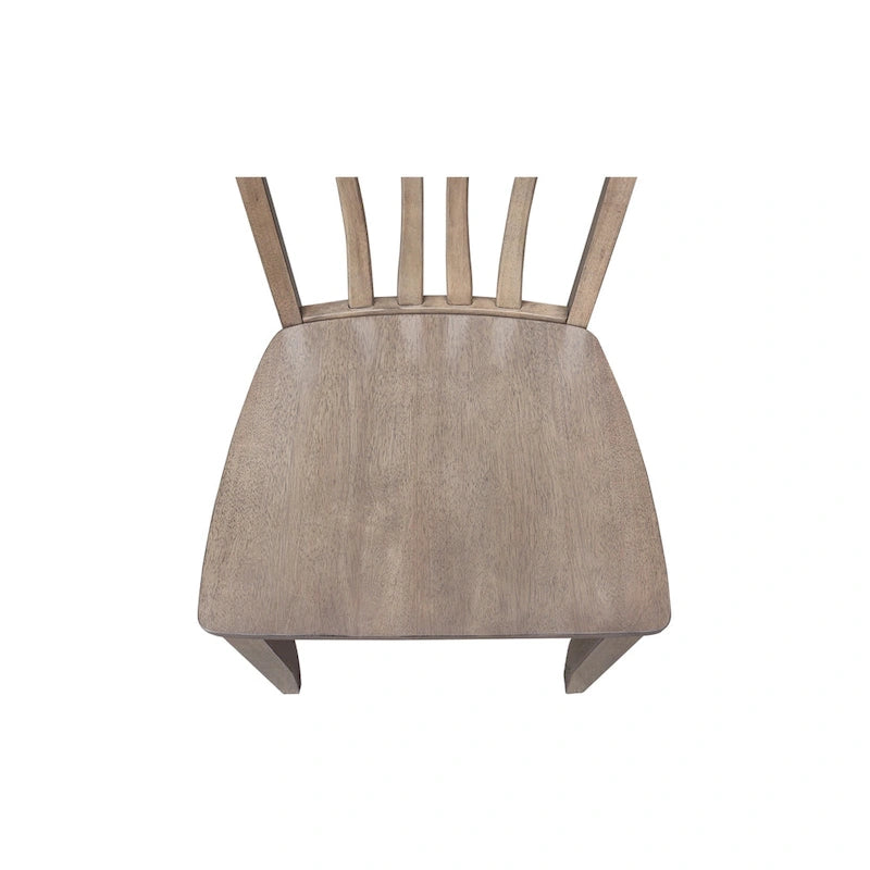 Chaise de salle à manger Fanback en bois massif