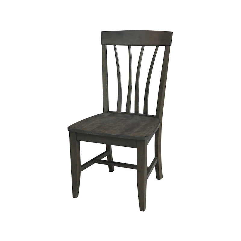 Chaise de salle à manger Fanback en bois massif
