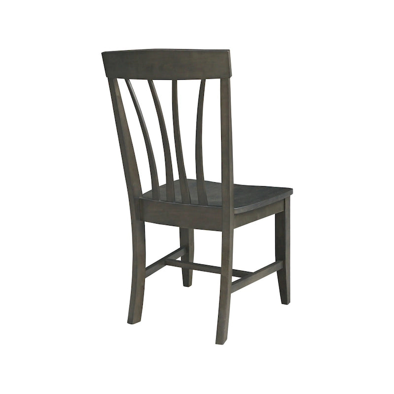 Chaise de salle à manger Fanback en bois massif