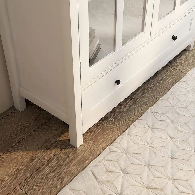 Meuble de rangement polyvalent avec portes vitrées