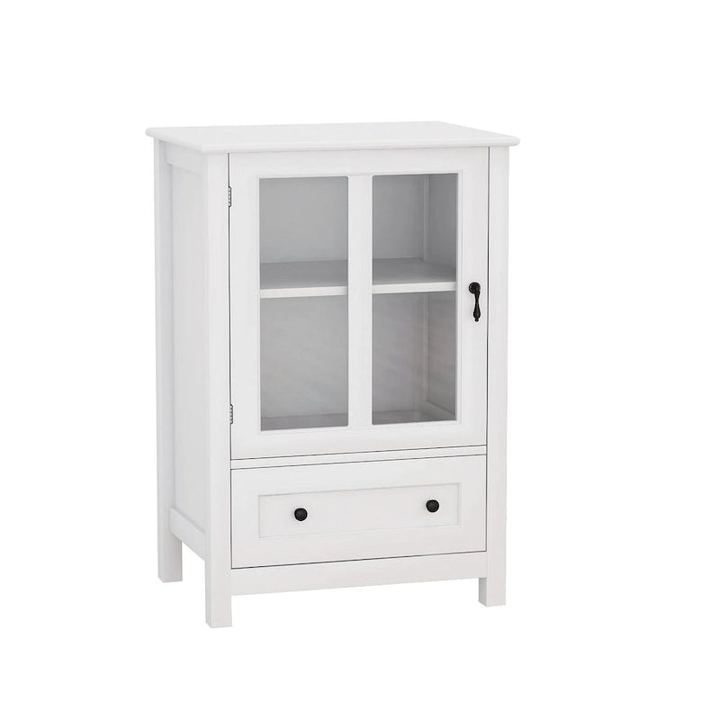 Meuble de rangement polyvalent avec portes vitrées