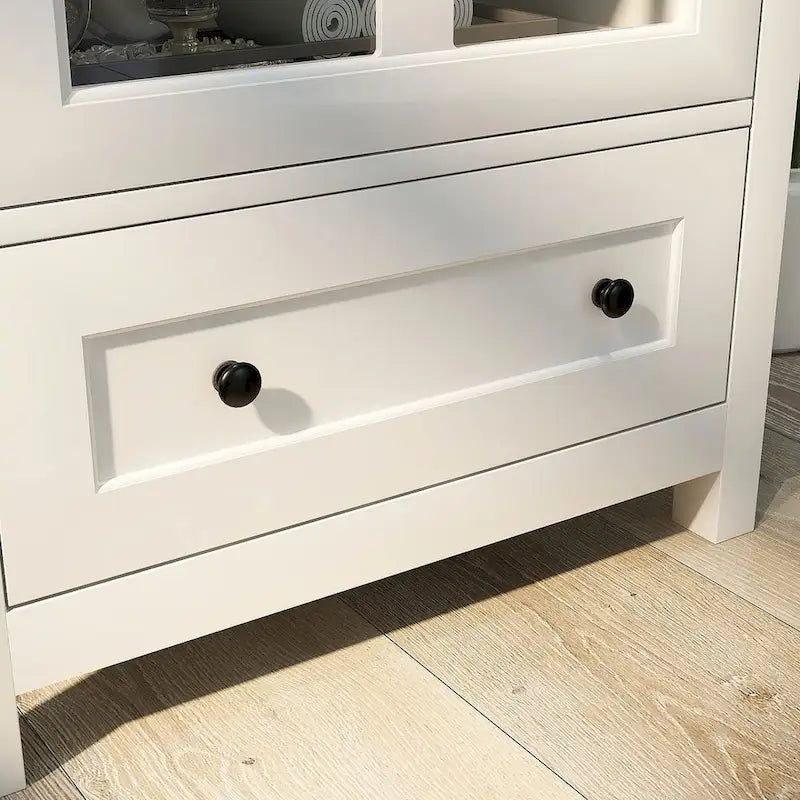 Meuble de rangement polyvalent avec portes vitrées