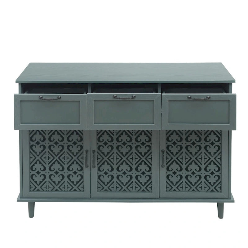 Armoire de rangement 3 portes 3 tiroirs pour chambre et salon