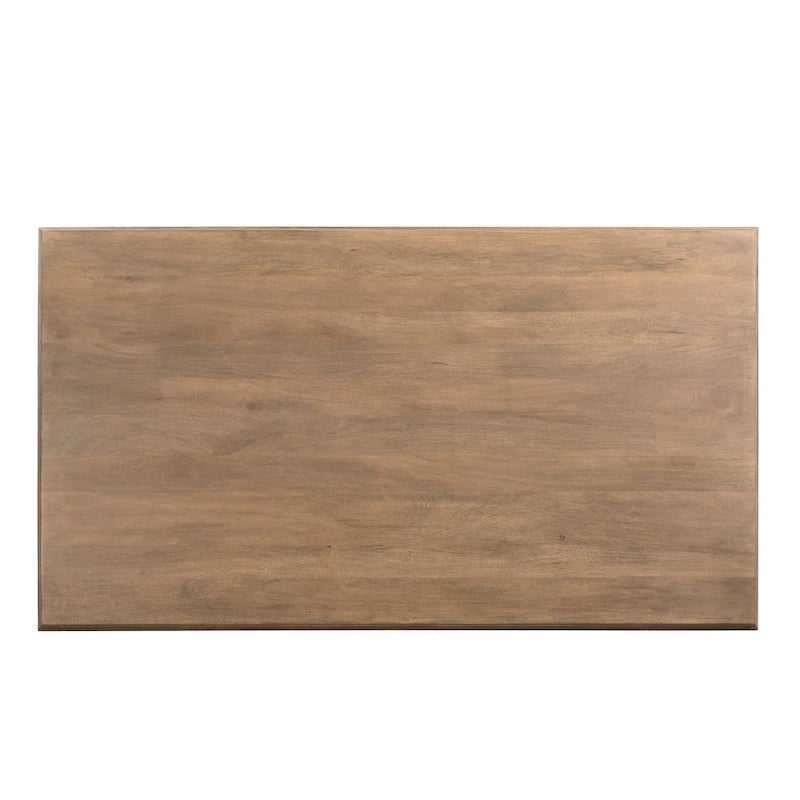 Table de salle à manger double piédestal en bois massif