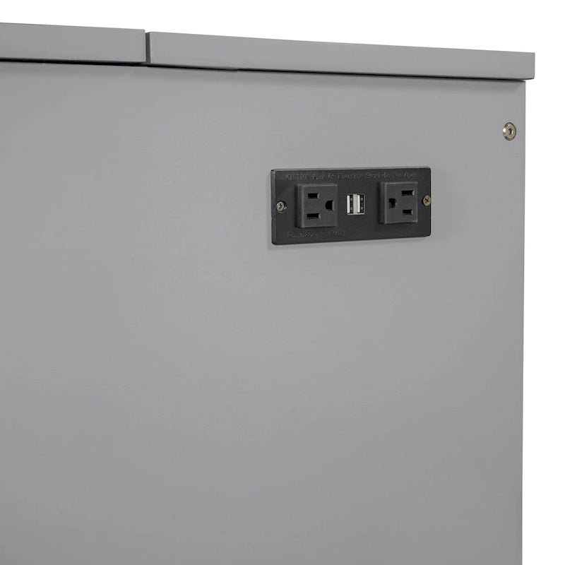 Lit escamotable avec tiroir et prises et ports USB